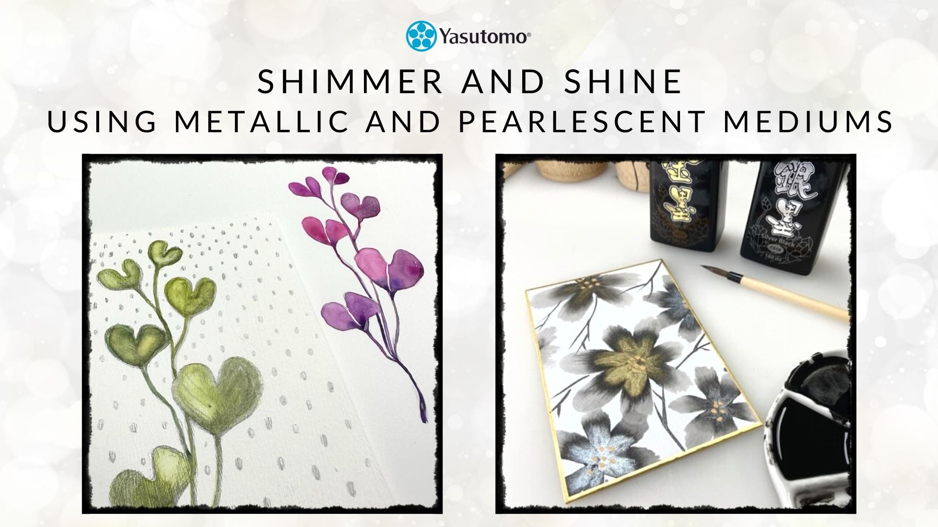 Yasutomo Niji Shimmer & Shine Pearlescent Paint & Stencil Kit