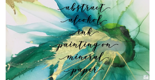 How To Create an Abstract Alcohol Ink Painting on Mineral Paper