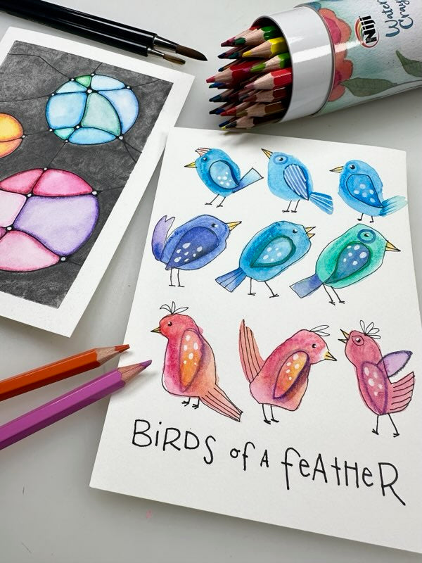 Mindful Art & Fun Doodling with Niji Watercolor Pencils & Detail Master Pens