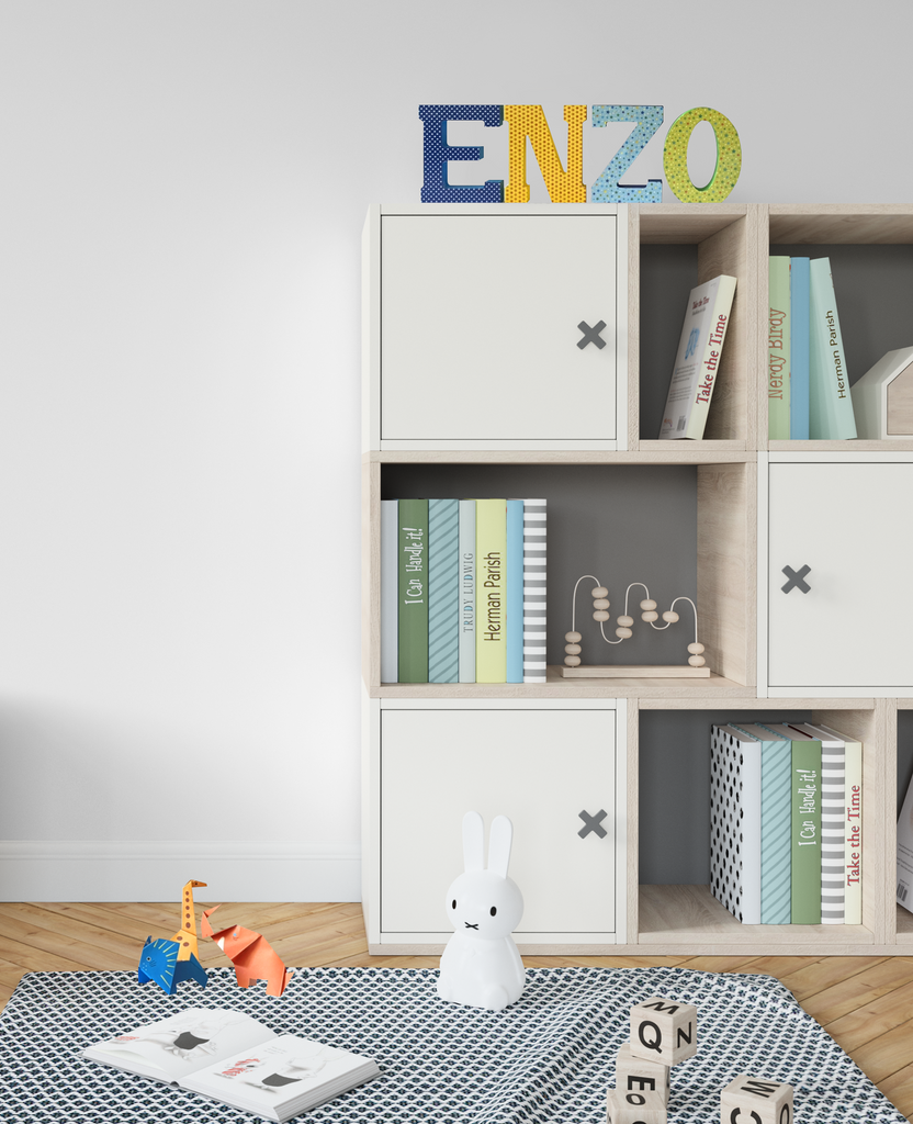 KIDS ROOM DECOR! WOOD LETTERS NAME WITH ORIGAMI COVER